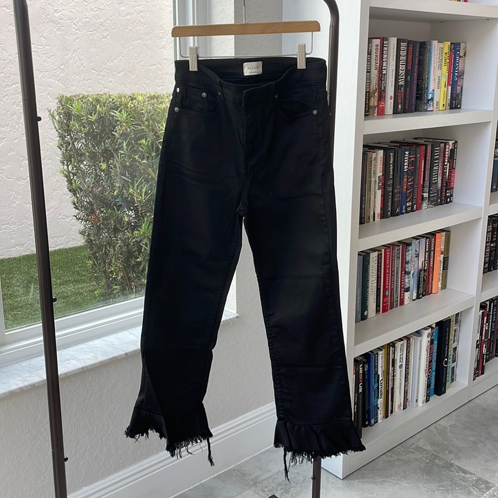 Black flare jeans